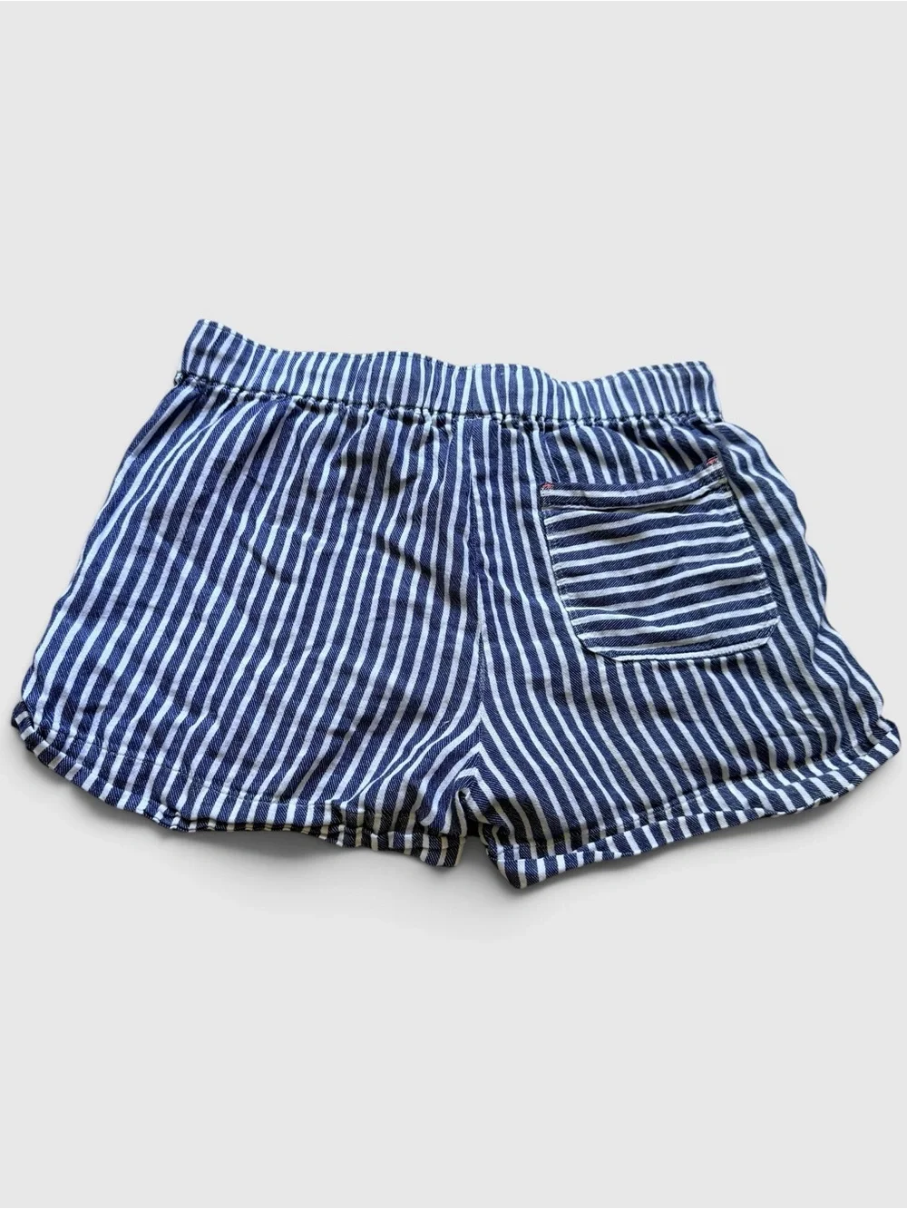 J.Crew Crewcuts Girls Size 10 Navy White Striped Drawstring Shorts Coastal